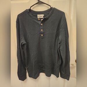 Goodfellow & Co Men's Green Long Sleeve Henley